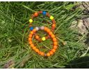náramek -rudraksha+české sklo -cena 290,-Kč